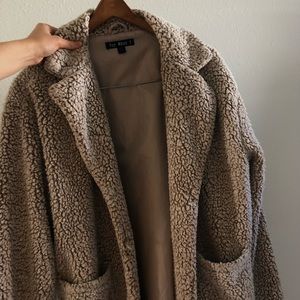 • Light Brown Fluffy Jacket •